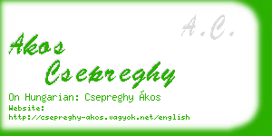 akos csepreghy business card